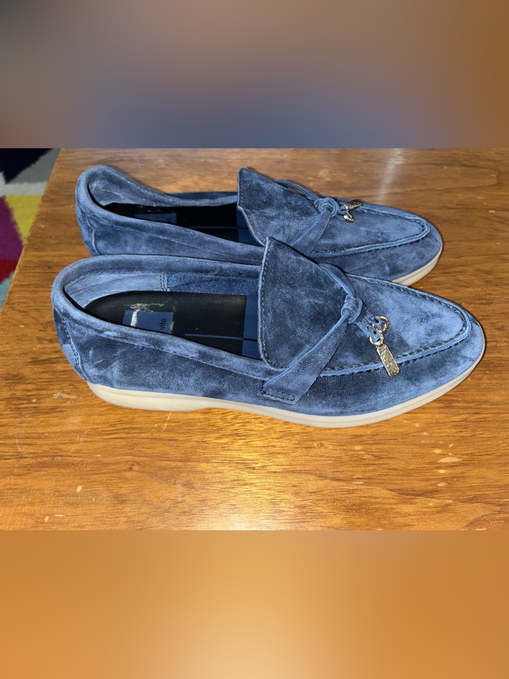 Dolce Vita LONZO loafer in navy blue with hammered hardware detail size 6